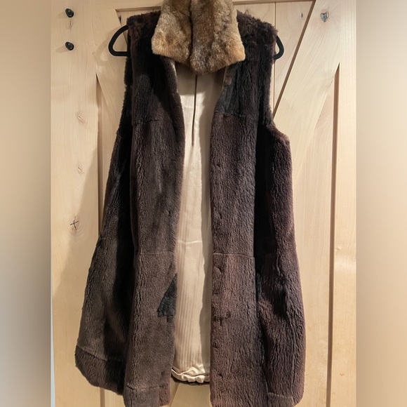 Marisa Minicucci Fur Trim Trench Coat Size 8 - Picture 4 of 12